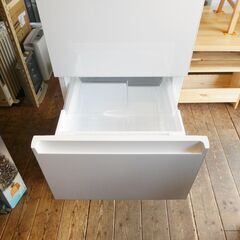 パナソニック Panasonic  冷蔵庫（365L・右開き） 3ドア ガラスドア   ホワイト NR-C372GN-W  2021年製の画像