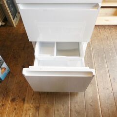 パナソニック Panasonic  冷蔵庫（365L・右開き） 3ドア ガラスドア   ホワイト NR-C372GN-W  2021年製の画像