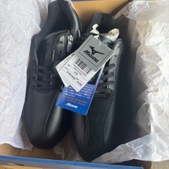 未使用ミズノ ウォーキングシューズ ブラックレザー26.5）の画像