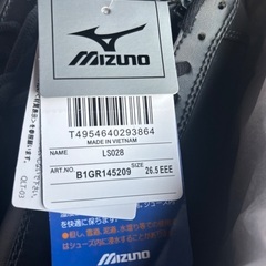 未使用ミズノ ウォーキングシューズ ブラックレザー26.5）の画像