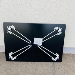 折りたたみガラステーブル　　70×48×35cm の画像