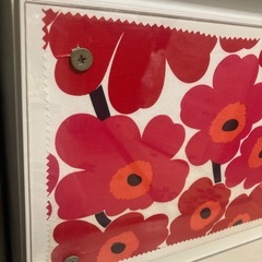 【あげます】3段引き出しチェスト着せ替え家具(マリメッコ生地おまけ)ニッセン組み立て家具 【中野区野方ホープ軒そば】 の画像