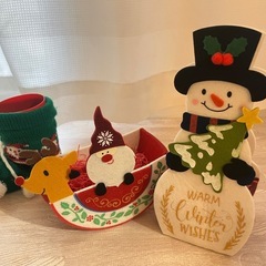 クリスマスグッズ　サンタ　トナカイ　スノーマン　かざり飾りの画像