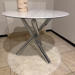 大理石　テーブル　丸　90cmの画像
