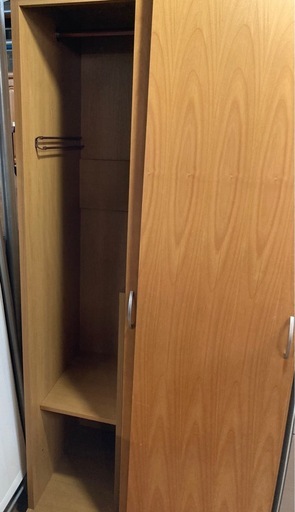 ミラー付 ワードローブ 幅85cm 中古