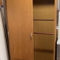 ミラー付 ワードローブ 幅85cm 中古
の画像