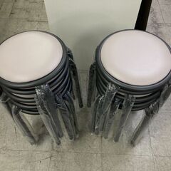 未使用　カインズ　ラウンドチェア　丸イス パイプ椅子 丸椅子 丸いす 　丸パイプいす　1脚　モカ　愛知県 一宮市 名古屋 稲沢 江南 岩倉 岐阜 羽島 各務ヶ原 三重 愛知 グッドプライス一宮の画像