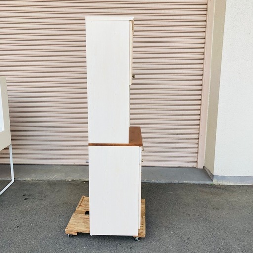 値下げ　ニトリ　キッチンボード　食器棚　シナモ80KB 幅80cm フレンチカントリー