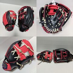 ◆極上品｜園児・子供用｜IGNIO｜イグニオ｜SWEEP｜IQ-8BG4026｜右投げ用｜グラブ｜ブラック/レッド｜野球｜グローブ｜ベースボールの画像