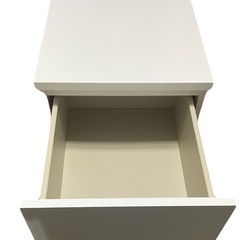 サイドテーブル　ベット　2段収納　白色　　大容量の画像