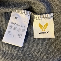 M2511-340 AVIREX 長袖 ヘンリーネックサーマル グレー Mサイズ 使用感有りの画像