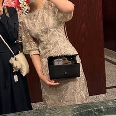 【1度のみ着用】パーティードレス 刺繍 Niana ベージュの画像