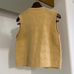 韓国好き⭐︎ニットベスト🟡黄色の画像