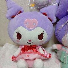 クロミちゃん　おしゃれぬいぐるみ2個＆プーピーマスコットの画像