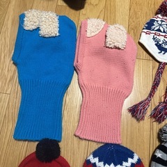 子供用ニット帽子セットの画像