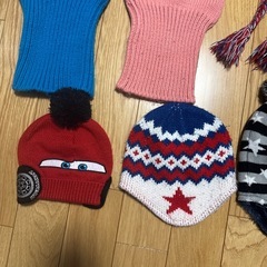 子供用ニット帽子セットの画像