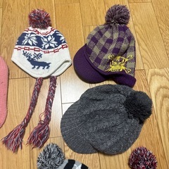 子供用ニット帽子セットの画像