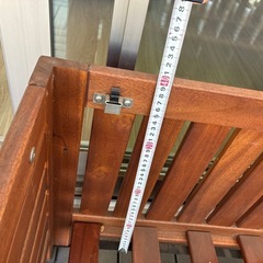 収納ラック　室外機ボックス　室外用テーブル　椅子セットの画像