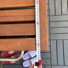 収納ラック　室外機ボックス　室外用テーブル　椅子セットの画像