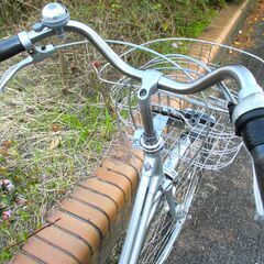 中古自転車 BRIDGESTONE ブリヂストン ママチャリ 自転車 内装5段ギア 27インチ LEDオートライト シルバー 通勤 通学 近所のお出掛けなどにの画像