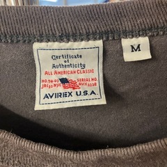 M2511-342 AVIREX　クルーネックTシャツ ミリタリー 迷彩柄 Mサイズ 使用感有りの画像