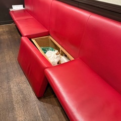飲食店　業務用　ソファ　幅180㎝ 2台　の画像