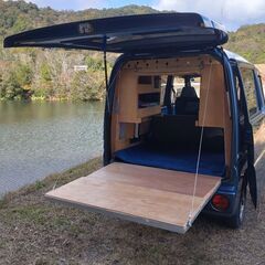 キャンピングカー　軽バン　4人乗り可能　内装新品　販売用で作ってますの画像