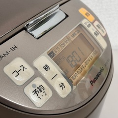 A1786🌟配送♻️設置🉑‼️パナソニックスチームIHジャー炊飯器SR-SY102J 1.0L 5合　2013年製🌟動作確認済⭕️保証付き✅の画像