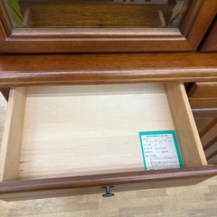 【ドリーム川西店限定】☆ジモティー見たよ割引☆ ミキモク 2枚扉食器棚 DBR  クリーニング済み 【212562000002257 】の画像