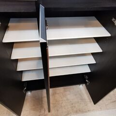 シューズボックス 下駄箱 ハイタイプ ミラー付き【ユーズドユーズ名古屋天白店】JO11-32の画像