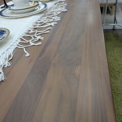 【ナチュラルモダン】ダイニングテーブル 関家具 アズール AZUL 幅150cm テーブル 食卓テーブル 天然木 木製脚：ブラウン/ブラックの画像