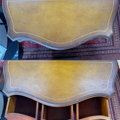 ※即 コンソールテーブル ブラウン 引出し3個◆幅89.5㎝×奥行41㎝×高さ77.5㎝ 検) ロイズ アンティークス★近隣配送無料 買取帝国 朝霞店の画像