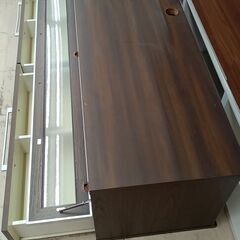 リユースのサカイ栃木店★ジモティ割あり★  テレビボード ブラウン W150×D46×H41 クリーニング済み TC11663の画像