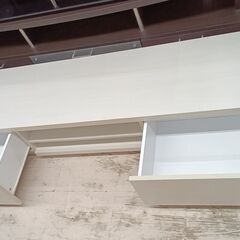 リユースのサカイ栃木店★ジモティ割あり★  TV台 ホワイト W150×D38.8×H28.2 クリーニング済み TC11665の画像