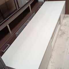 リユースのサカイ栃木店★ジモティ割あり★  TV台 ホワイト W150×D38.8×H28.2 クリーニング済み TC11665の画像