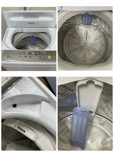 R333 ☀️ Panasonic 洗濯機（6.0㎏）NA-F60B9 ⭐ 動作確認済 ⭐ クリーニング済