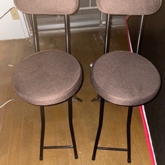 折りたたみ カウンターハイチェア4脚の画像