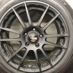 【BS EP150 195/60R17】夏タイヤ【RAYS レイズ グラムライツ GL 57XRX 17インチ 7J5HPCD114.3+45】22年製 ブラック 60プリウス等　(STE061)の画像