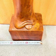 【❗️✨存在感◎✨❗️】 木彫り女性像オブジェ 高さ約100cm インテリア置物✨簡易清掃済み❗️の画像