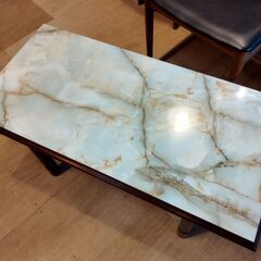 レトロ コーヒーテーブル 大理石柄 センターテーブル ローテーブル　/TJ-2659 2Fの画像