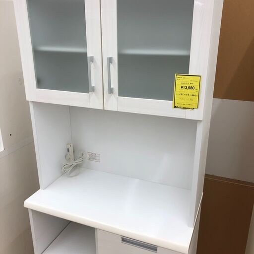 【ジャングルジャングル和歌山店】【Wa3301】レンジボード　ホワイト　リユースショップ リサイクルショップ 中古家具 中古家電 中古自転車 古着 冷蔵庫