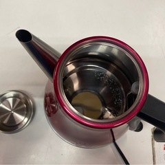 Design and Style　D&S　電気ケトル　DS.8694　1.2L　レトロ　湯沸かし　紅茶　お茶　コーヒー　レッド　赤　稼働確認済　中古　③の画像