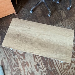 折りたたみテーブル✨ダイニングテーブルセンターテーブル木目調ローテーブルマナベインテリハーツ幅900mm奥行き450mm高さ325mmクリーム色の画像