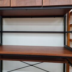 J1825【リユースのサカイ柏店】ゴミ箱上ラック　キッチンラック　ハイタイプ　ブラウン　クリーニング済み　参考価格26,800円の画像