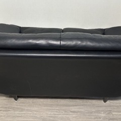 YAMADA IDC 本革黒ソファーの画像