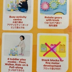 乗用玩具　トップトッツ　4in1ラーニング&アクティビティトレイン　電車の画像