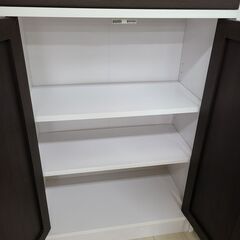 J1826【リユースのサカイ柏店】佐藤産業　食器棚　CTS180-60G　ブラウン　クリーニング済みの画像