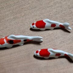 鯉の置物3点の画像
