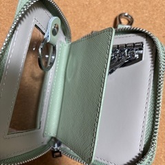 グリーン キーケース カードケース 小銭入れ レディース 緑の画像