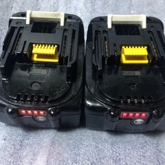 ③マキタ14v純正バッテリーBL1460B中古美品、残量表示有り、２個の画像